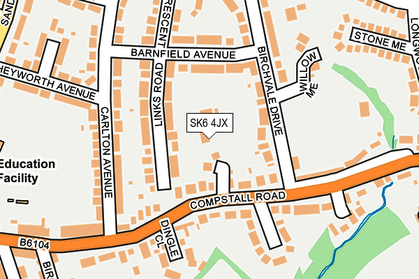 SK6 4JX map - OS OpenMap – Local (Ordnance Survey) SK6 4JX map - OS OpenMap – Local (Ordnance Survey)