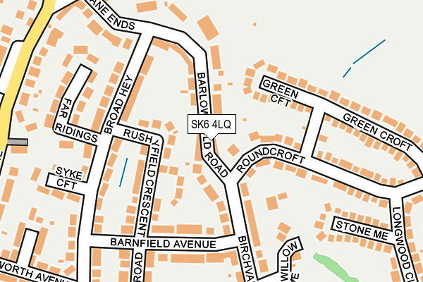 SK6 4LQ map - OS OpenMap – Local (Ordnance Survey) SK6 4LQ map - OS OpenMap – Local (Ordnance Survey)