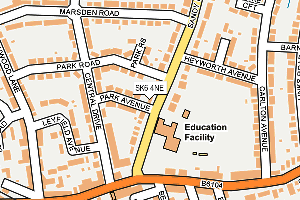 SK6 4NE map - OS OpenMap – Local (Ordnance Survey) SK6 4NE map - OS OpenMap – Local (Ordnance Survey)