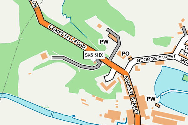 SK6 5HX map - OS OpenMap – Local (Ordnance Survey)