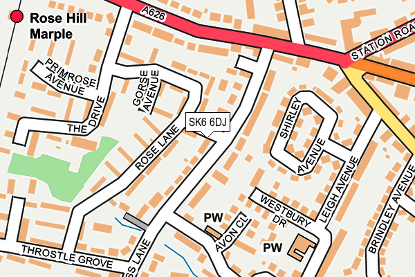 SK6 6DJ map - OS OpenMap – Local (Ordnance Survey)