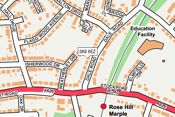 SK6 6EZ map - OS OpenMap – Local (Ordnance Survey)