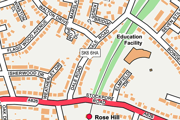SK6 6HA map - OS OpenMap – Local (Ordnance Survey) SK6 6HA map - OS OpenMap – Local (Ordnance Survey)