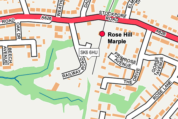 SK6 6HU map - OS OpenMap – Local (Ordnance Survey)