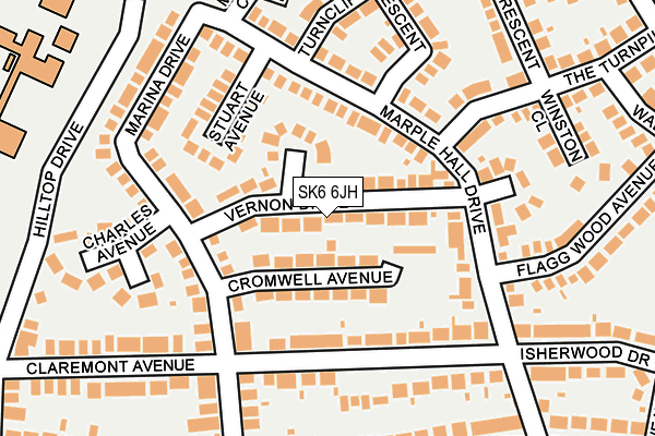 SK6 6JH map - OS OpenMap – Local (Ordnance Survey)