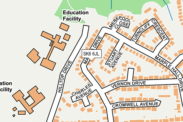 SK6 6JL map - OS OpenMap – Local (Ordnance Survey) SK6 6JL map - OS OpenMap – Local (Ordnance Survey)