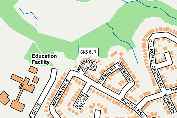 SK6 6JR map - OS OpenMap – Local (Ordnance Survey)
