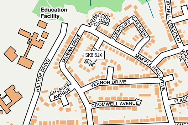 SK6 6JX map - OS OpenMap – Local (Ordnance Survey) SK6 6JX map - OS OpenMap – Local (Ordnance Survey)