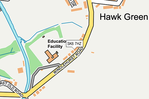SK6 7HZ map - OS OpenMap – Local (Ordnance Survey)