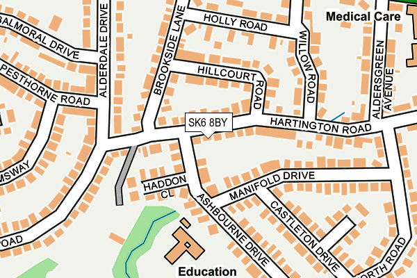 SK6 8BY map - OS OpenMap – Local (Ordnance Survey) SK6 8BY map - OS OpenMap – Local (Ordnance Survey)