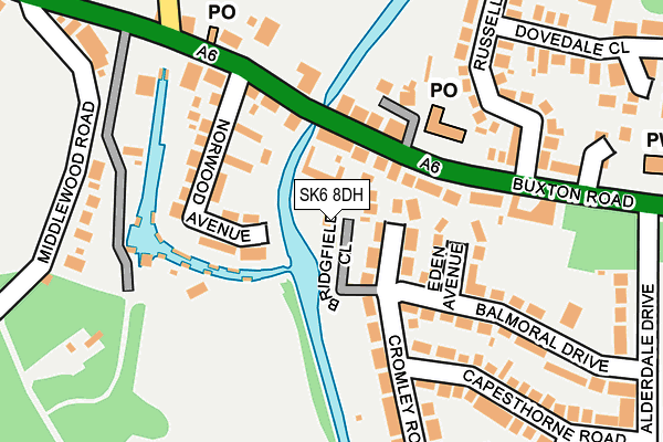 SK6 8DH map - OS OpenMap – Local (Ordnance Survey) SK6 8DH map - OS OpenMap – Local (Ordnance Survey)