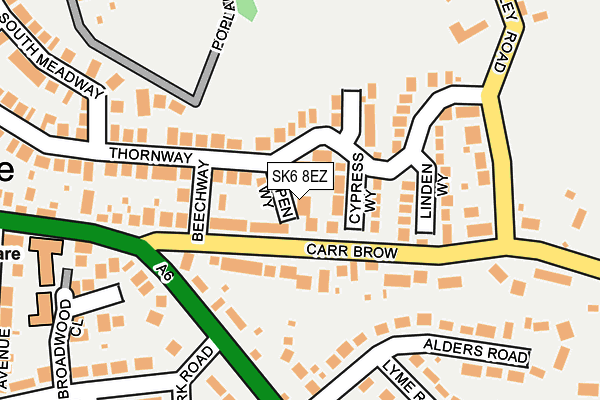 SK6 8EZ map - OS OpenMap – Local (Ordnance Survey)