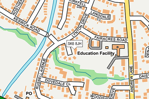 SK6 8JH map - OS OpenMap – Local (Ordnance Survey)