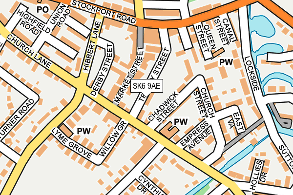 SK6 9AE map - OS OpenMap – Local (Ordnance Survey) SK6 9AE map - OS OpenMap – Local (Ordnance Survey)