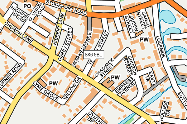 SK6 9BL map - OS OpenMap – Local (Ordnance Survey) SK6 9BL map - OS OpenMap – Local (Ordnance Survey)