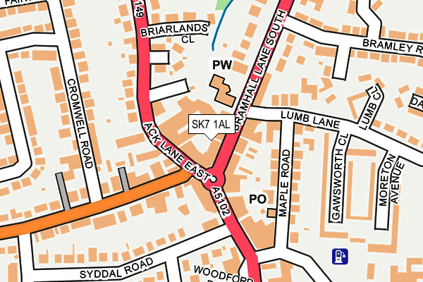SK7 1AL map - OS OpenMap – Local (Ordnance Survey) SK7 1AL map - OS OpenMap – Local (Ordnance Survey)