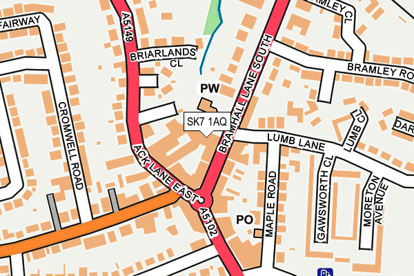 SK7 1AQ map - OS OpenMap – Local (Ordnance Survey) SK7 1AQ map - OS OpenMap – Local (Ordnance Survey)