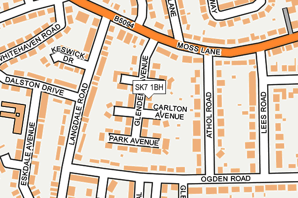 SK7 1BH map - OS OpenMap – Local (Ordnance Survey) SK7 1BH map - OS OpenMap – Local (Ordnance Survey)