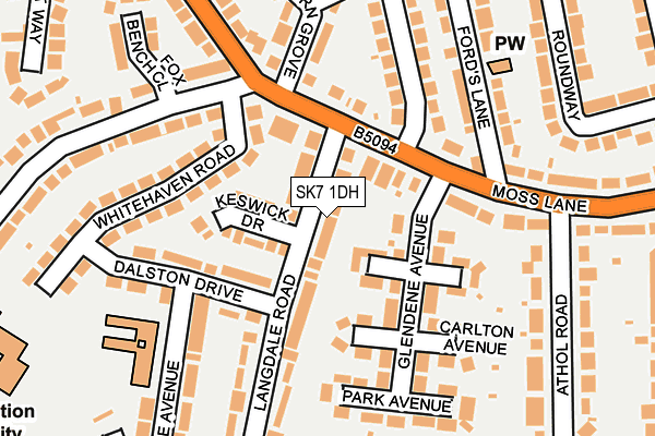 SK7 1DH map - OS OpenMap – Local (Ordnance Survey) SK7 1DH map - OS OpenMap – Local (Ordnance Survey)