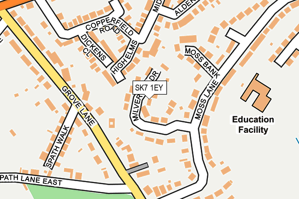 SK7 1EY map - OS OpenMap – Local (Ordnance Survey) SK7 1EY map - OS OpenMap – Local (Ordnance Survey)