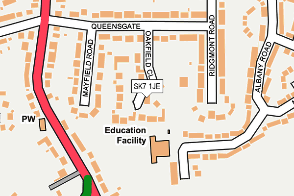 SK7 1JE map - OS OpenMap – Local (Ordnance Survey) SK7 1JE map - OS OpenMap – Local (Ordnance Survey)