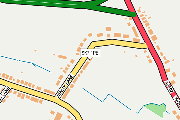 SK7 1PE map - OS OpenMap – Local (Ordnance Survey) SK7 1PE map - OS OpenMap – Local (Ordnance Survey)