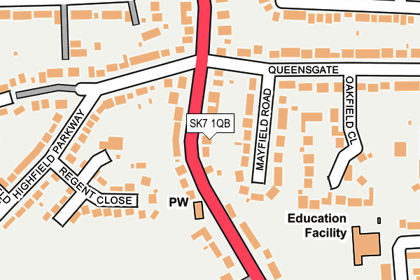 SK7 1QB map - OS OpenMap – Local (Ordnance Survey)