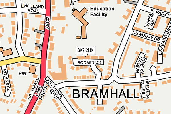 SK7 2HX map - OS OpenMap – Local (Ordnance Survey) SK7 2HX map - OS OpenMap – Local (Ordnance Survey)