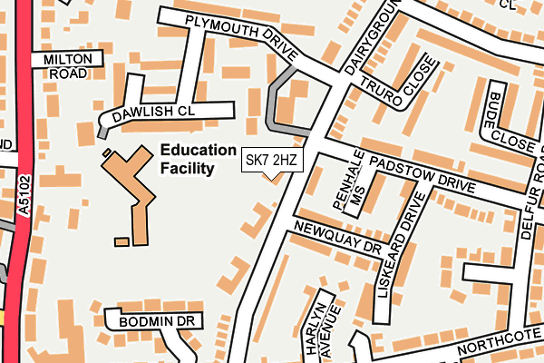 SK7 2HZ map - OS OpenMap – Local (Ordnance Survey)