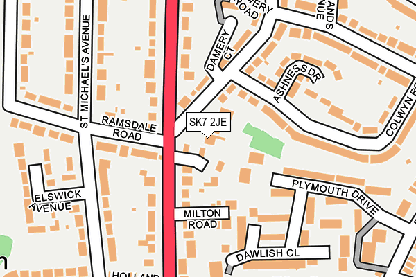 SK7 2JE map - OS OpenMap – Local (Ordnance Survey) SK7 2JE map - OS OpenMap – Local (Ordnance Survey)