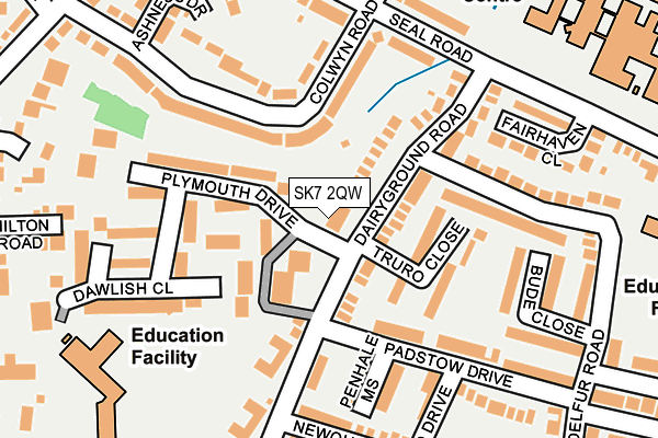SK7 2QW map - OS OpenMap – Local (Ordnance Survey) SK7 2QW map - OS OpenMap – Local (Ordnance Survey)