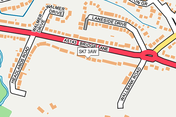 SK7 3AW map - OS OpenMap – Local (Ordnance Survey) SK7 3AW map - OS OpenMap – Local (Ordnance Survey)