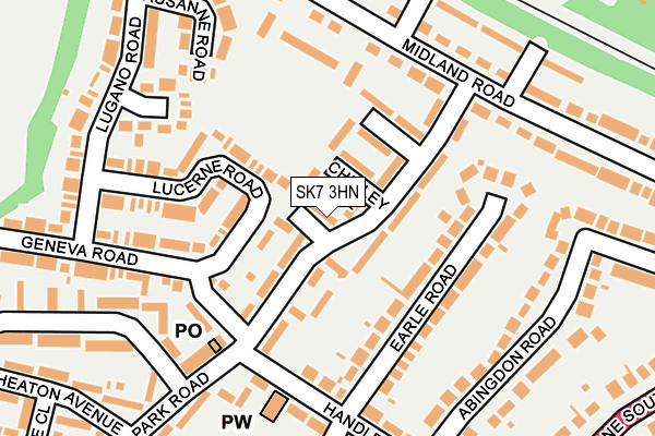 SK7 3HN map - OS OpenMap – Local (Ordnance Survey) SK7 3HN map - OS OpenMap – Local (Ordnance Survey)