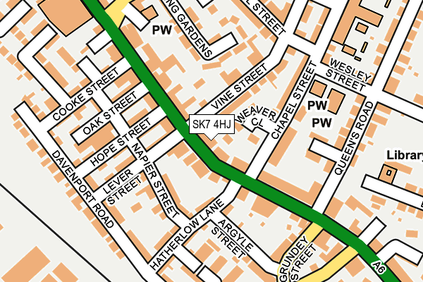 SK7 4HJ map - OS OpenMap – Local (Ordnance Survey) SK7 4HJ map - OS OpenMap – Local (Ordnance Survey)