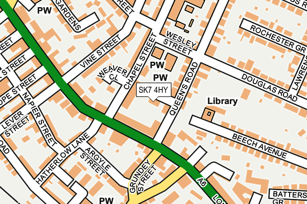 SK7 4HY map - OS OpenMap – Local (Ordnance Survey) SK7 4HY map - OS OpenMap – Local (Ordnance Survey)