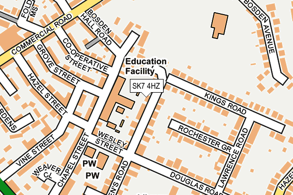 SK7 4HZ map - OS OpenMap – Local (Ordnance Survey) SK7 4HZ map - OS OpenMap – Local (Ordnance Survey)