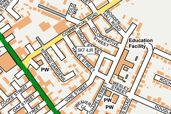 SK7 4JR map - OS OpenMap – Local (Ordnance Survey) SK7 4JR map - OS OpenMap – Local (Ordnance Survey)