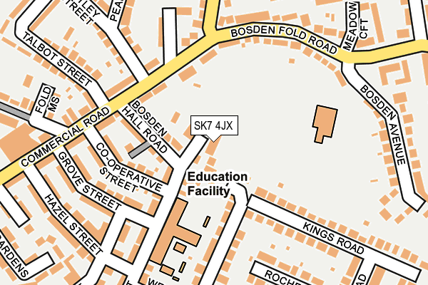 SK7 4JX map - OS OpenMap – Local (Ordnance Survey) SK7 4JX map - OS OpenMap – Local (Ordnance Survey)