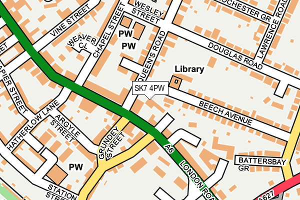 SK7 4PW map - OS OpenMap – Local (Ordnance Survey) SK7 4PW map - OS OpenMap – Local (Ordnance Survey)