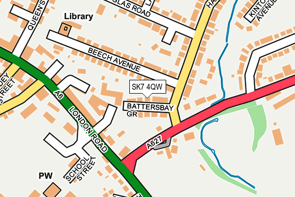SK7 4QW map - OS OpenMap – Local (Ordnance Survey) SK7 4QW map - OS OpenMap – Local (Ordnance Survey)