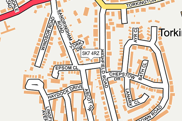 SK7 4RZ map - OS OpenMap – Local (Ordnance Survey) SK7 4RZ map - OS OpenMap – Local (Ordnance Survey)