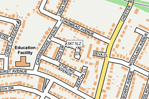 SK7 5LZ map - OS OpenMap – Local (Ordnance Survey) SK7 5LZ map - OS OpenMap – Local (Ordnance Survey)