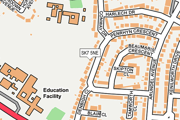 SK7 5NE map - OS OpenMap – Local (Ordnance Survey) SK7 5NE map - OS OpenMap – Local (Ordnance Survey)