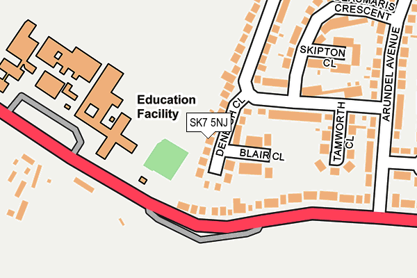 SK7 5NJ map - OS OpenMap – Local (Ordnance Survey) SK7 5NJ map - OS OpenMap – Local (Ordnance Survey)