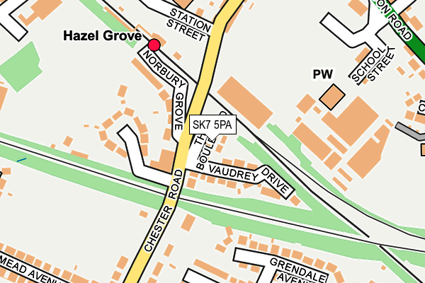 SK7 5PA map - OS OpenMap – Local (Ordnance Survey)