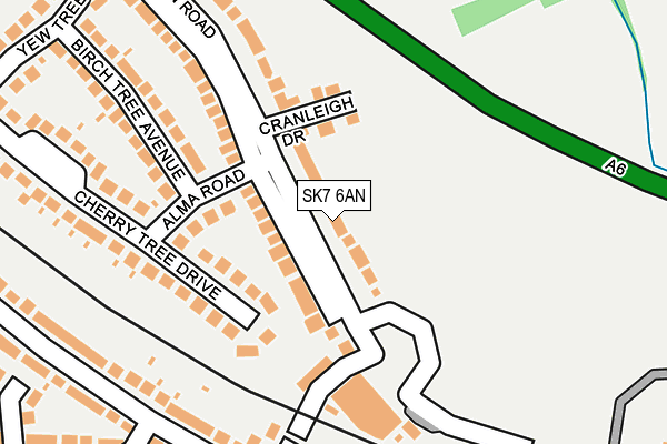 SK7 6AN map - OS OpenMap – Local (Ordnance Survey) SK7 6AN map - OS OpenMap – Local (Ordnance Survey)