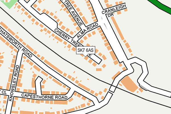 SK7 6AS map - OS OpenMap – Local (Ordnance Survey) SK7 6AS map - OS OpenMap – Local (Ordnance Survey)