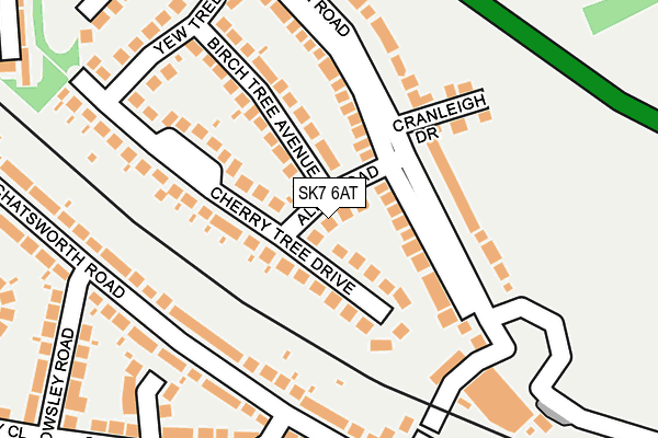 SK7 6AT map - OS OpenMap – Local (Ordnance Survey) SK7 6AT map - OS OpenMap – Local (Ordnance Survey)