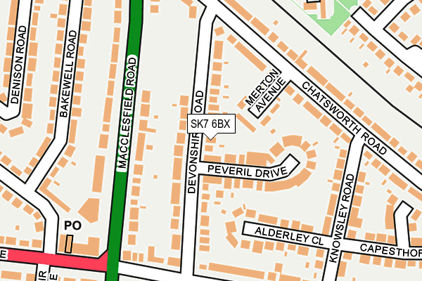 SK7 6BX map - OS OpenMap – Local (Ordnance Survey) SK7 6BX map - OS OpenMap – Local (Ordnance Survey)