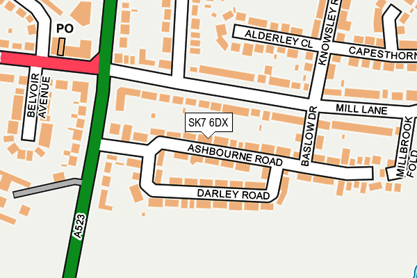 SK7 6DX map - OS OpenMap – Local (Ordnance Survey) SK7 6DX map - OS OpenMap – Local (Ordnance Survey)
